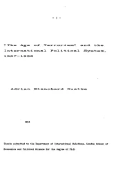 1994 Thesis Submitted to the Department of International Relations, London School of Economics and Political Science For