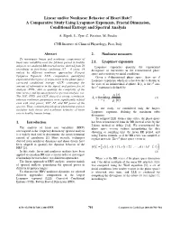 A Comparative Study Using Lyapunov Exponents, Fractal Dimension, Conditional Entropy and Spectral Analysis
