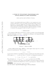 A Note on Cyclotomic Polynomials and Linear Feedback Shift Registers
