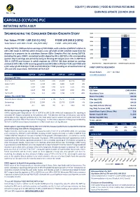 Cargills (Ceylon) Plc Initiating with a Buy