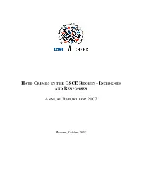 Hate Crime Report 031008