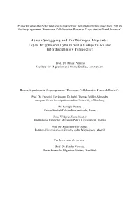 Human Smuggling and Trafficking in Migrants: Types, Origins and Dynamics in a Comparative and Interdisciplinary Perspective