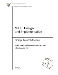 MIPS: Design and Implementation