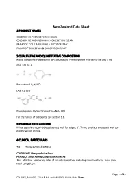 New Zealand Data Sheet 1 PRODUCT NAMES
