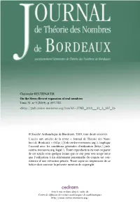 On the Stern–Brocot Expansion of Real Numbers Tome 31, No 3 (2019), P