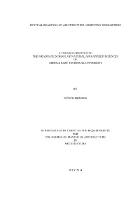 Textual Readings of Architecture: Orienting Semiosphere