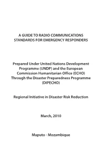 A Guide to Radio Communications Standards for Emergency Responders