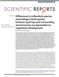 Differences in Collembola Species Assemblages (Arthropoda) Between