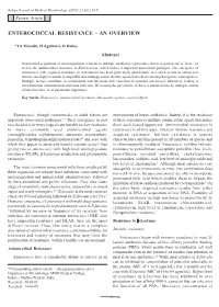 Enterococcal Resistance – an Overview