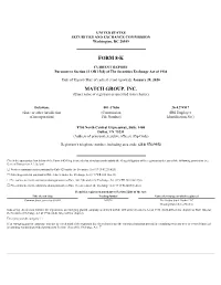 Form 8-K Match Group, Inc