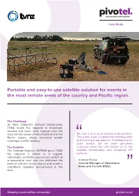 Portable and Easy-To-Use Satellite Solution for Events in the Most Remote Areas of the Country and Pacific Region