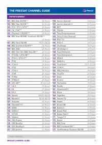 The Freesat Channel Guide