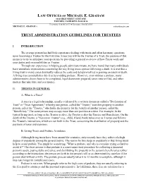 Trust Administration Guidelines for Trustees