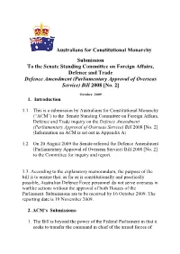 Australians for Constitutional Monarchy Submission to The