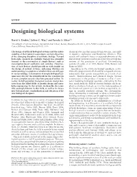 Designing Biological Systems