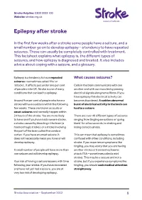 Epilepsy After Stroke