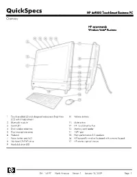 HP Dx9000 Touchsmart Business PC Overview