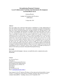 Local Collaboration Networks and Sustainable Development in Swiss Rural Areas