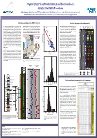 Physical Properties of Carboniferous and Devonian Rocks Drilled in The
