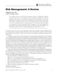 Risk Management: a Review