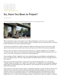 So, Have You Been to Poipet?