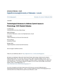 Technological Advances to Address Current Issues in Entomology: 2020 Student Debates
