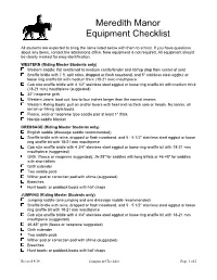 All Students Are Expected to Bring Items Listed Below with Them to School