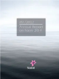 Annual Report on Form 20-F ANNUAL REPORT /2012 Annual Report on Form 20-F