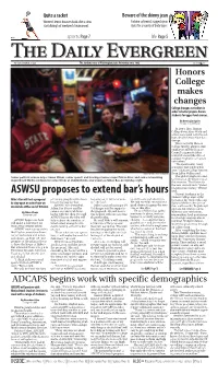 ASWSU Proposes to Extend Bar's Hours