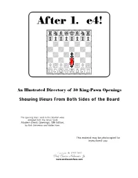 Chess Openings, 13Th Edition, by Nick Defirmian and Walter Korn