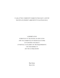 Community Mobilization, Race, and the Politics of Student Assignment in San Francisco