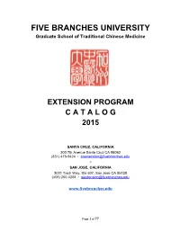 Five Branches University Extension Programs
