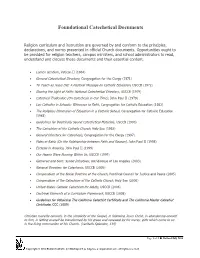Foundational Catechetical Documents