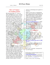 ICS Peace Memo Volume1, Number 5 July, 2008
