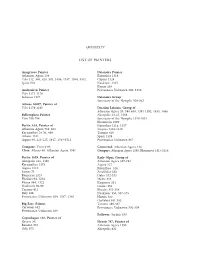 List of Painters 213