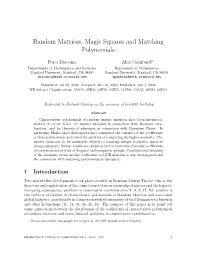 Random Matrices, Magic Squares and Matching Polynomials