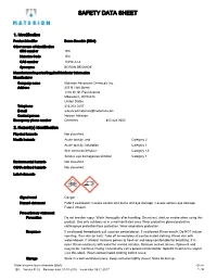 Safety Data Sheet