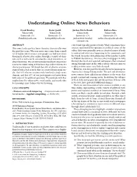 Understanding Online News Behaviors