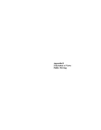 Appendix E Solicitation of Views Public Meeting