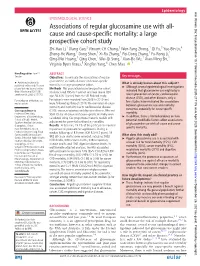 Associations of Regular Glucosamine Use with All-Cause and Cause