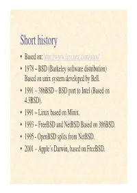 BSD Intro Lecture