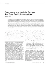 Democracy and Judicial Review: Are They Really Incompatible?