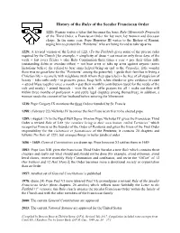 History of the Rules of the Secular Franciscan Order