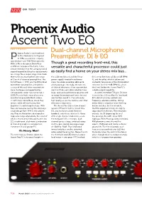 Phoenix Audio Ascent Two EQ