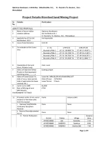 Project Details-Riverbed Sand Mining Project
