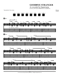 Supertramp (From the 1979 Album BREAKFAST in AMERICA) Transcribed by Tone Jones Words and Music by Rick Davies and Rodger Hodgson