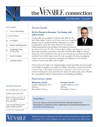 The Connection Alumni Newsletter I Spring 2014
