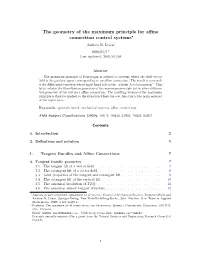 The Geometry of the Maximum Principle for Affine Connection