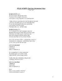 PROPOSED SCRIPT- Petit Jury