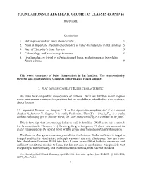 Foundations of Algebraic Geometry Classes 43 and 44